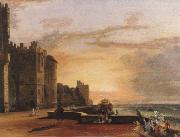 Paul Sandby Munn windsor castle,north terrace oil painting on canvas